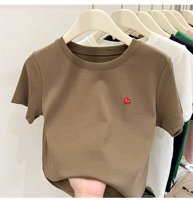 White Women's Short Sleeve T-Shirt 2023 Summer — feature 24