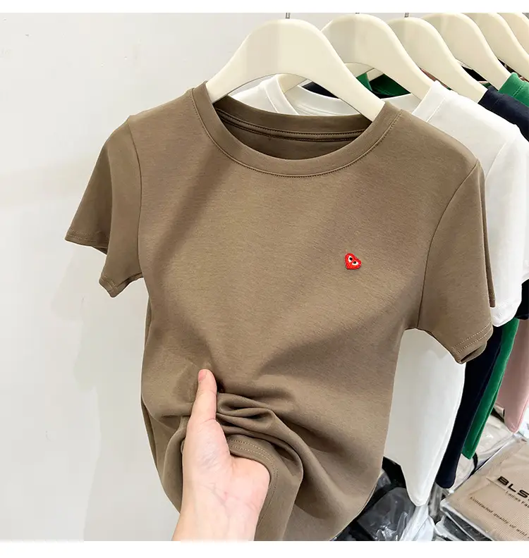 White Women's Short Sleeve T-Shirt 2023 Summer — feature 25