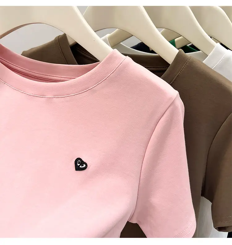 White Women's Short Sleeve T-Shirt 2023 Summer — feature 34