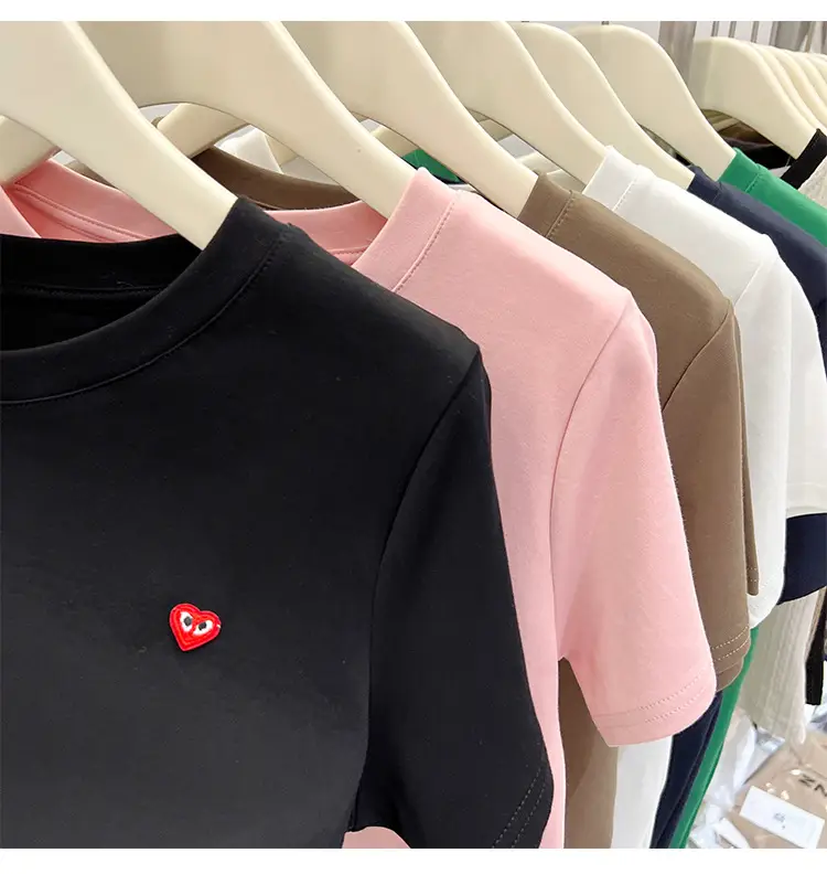 White Women's Short Sleeve T-Shirt 2023 Summer — feature 37