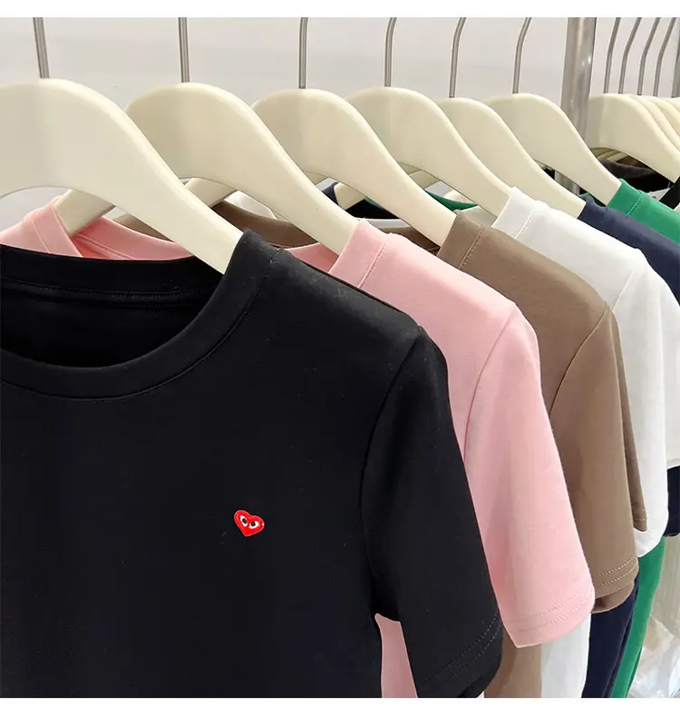 White Women's Short Sleeve T-Shirt 2023 Summer — feature 38