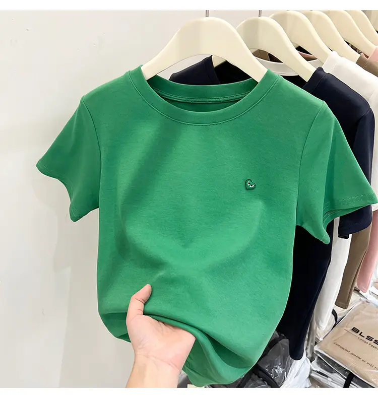 White Women's Short Sleeve T-Shirt 2023 Summer — feature 8