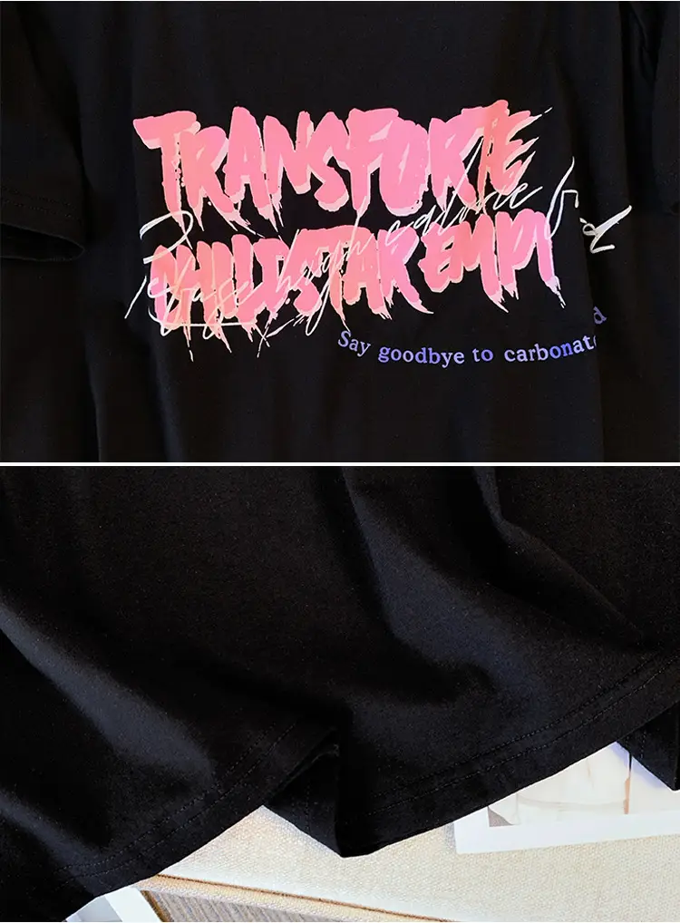 2024 Summer Women Black T-Shirt with "TOMY" Graphic — feature 11