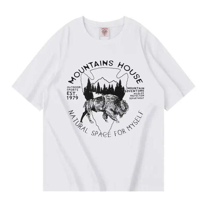 220g Heavy Cotton T-Shirt Men Summer Loose Fit