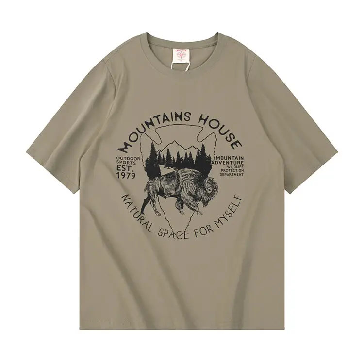 220g Heavy Cotton T-Shirt Men Summer Loose Fit — feature 8