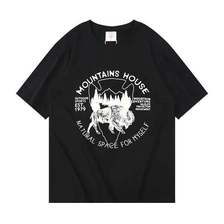 220g Heavy Cotton T-Shirt Men Summer Loose Fit — feature 9