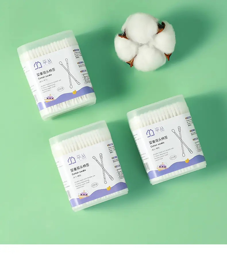 Baby Cotton Ear Swabs 200 Boxes Double Headed Ultra Fine — feature 16