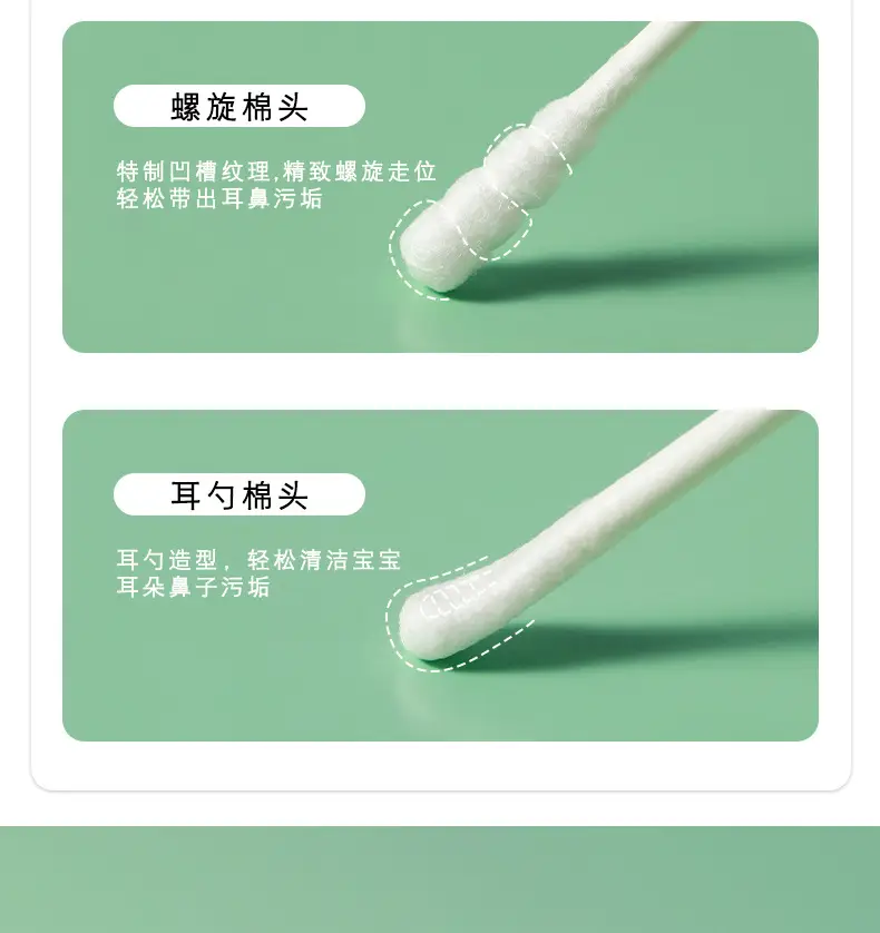 Baby Cotton Ear Swabs 200 Boxes Double Headed Ultra Fine — feature 8