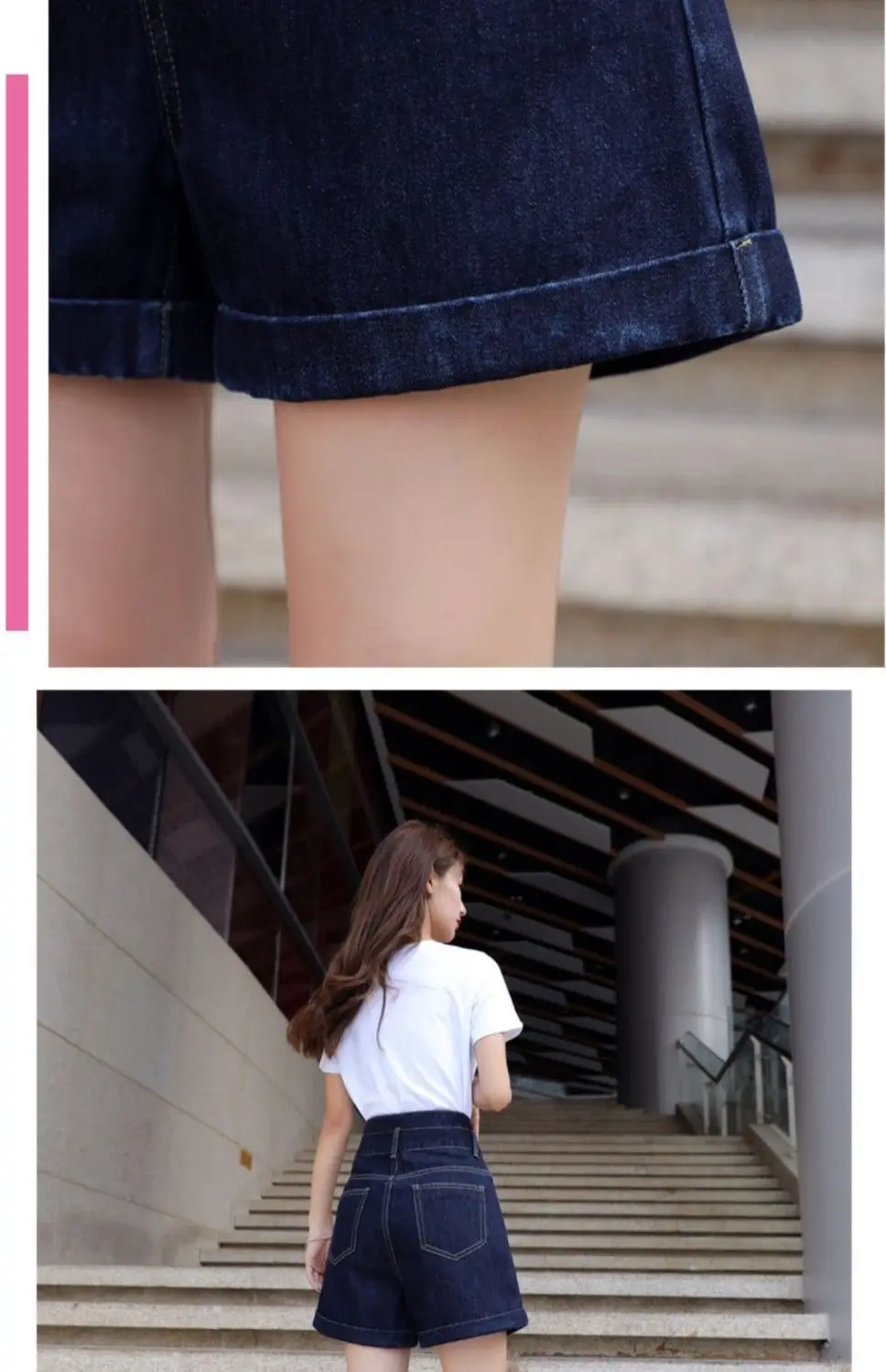 Dark Blue Denim High Waist Shorts Women 2025 — feature 19