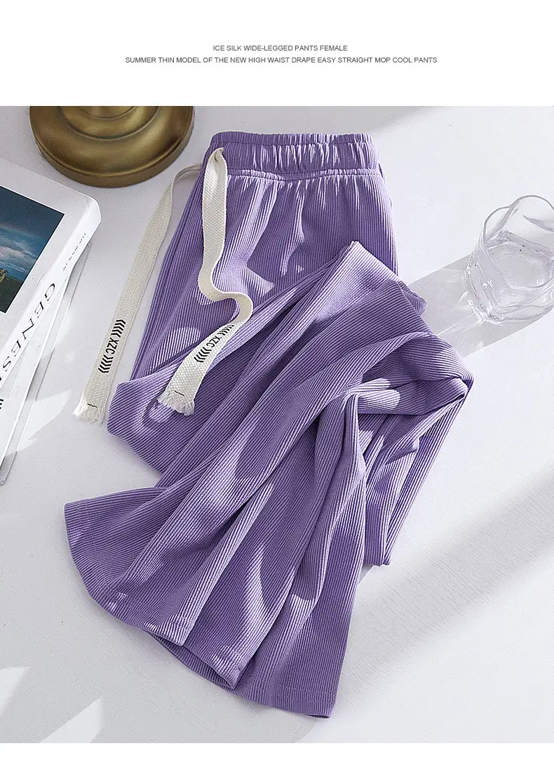 Girls Ice Silk Wide Leg Pants Summer 2025 — feature 6