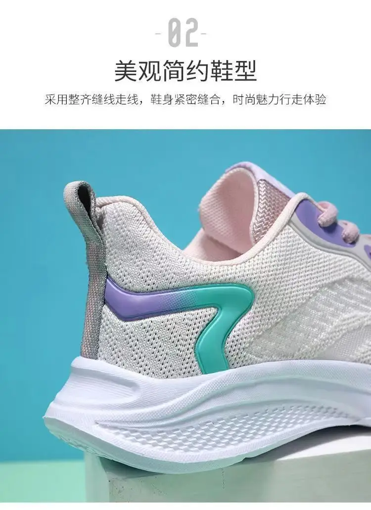 sneaker Women's 2023 Spring New Ultra-light Soft Bottom Mesh Breathable Casual Shoes Fashionable All-match Low-top Running Shoes — feature 9