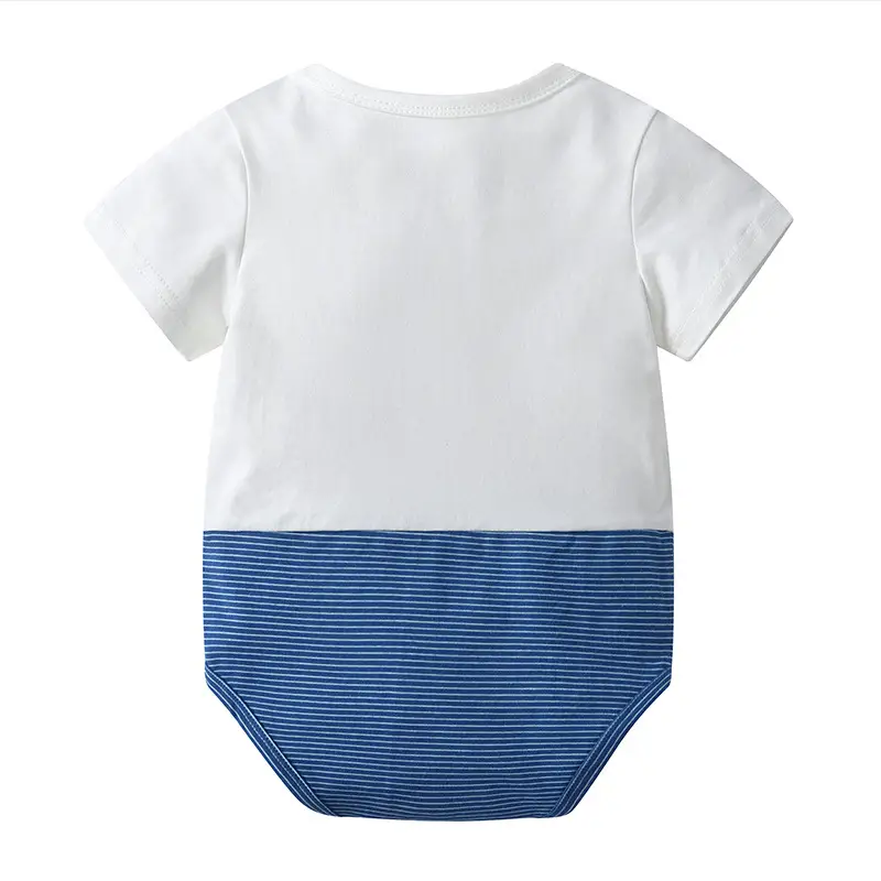 Newborn One-Piece Jumpsuit with Handsome Bear Pendant - Image 5