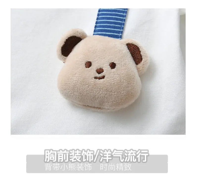 Newborn One-Piece Jumpsuit with Handsome Bear Pendant — feature 4