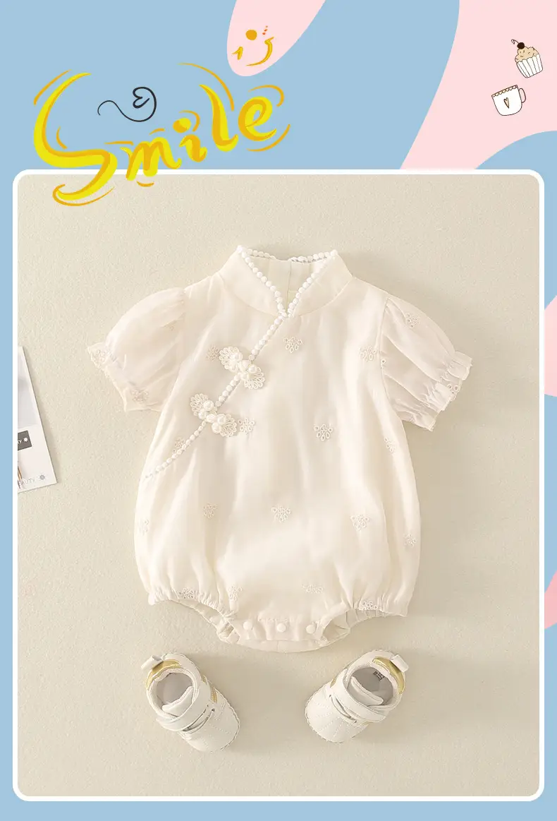 Princess Baby Dress Cream White Sheath Set — feature 1