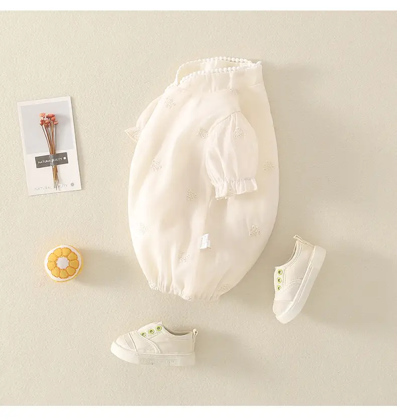 Princess Baby Dress Cream White Sheath Set — feature 11