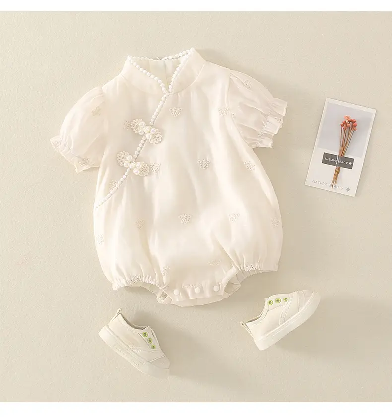 Princess Baby Dress Cream White Sheath Set — feature 12