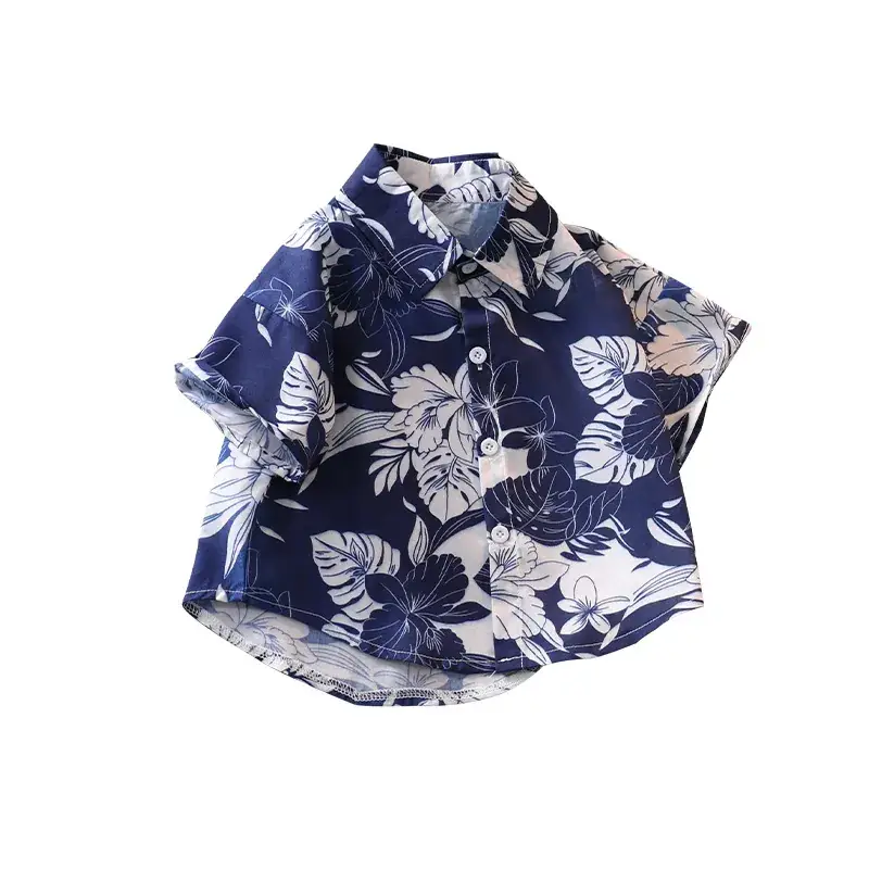 Boys' Blue Floral Shorts Set with Sneakers - Image 29