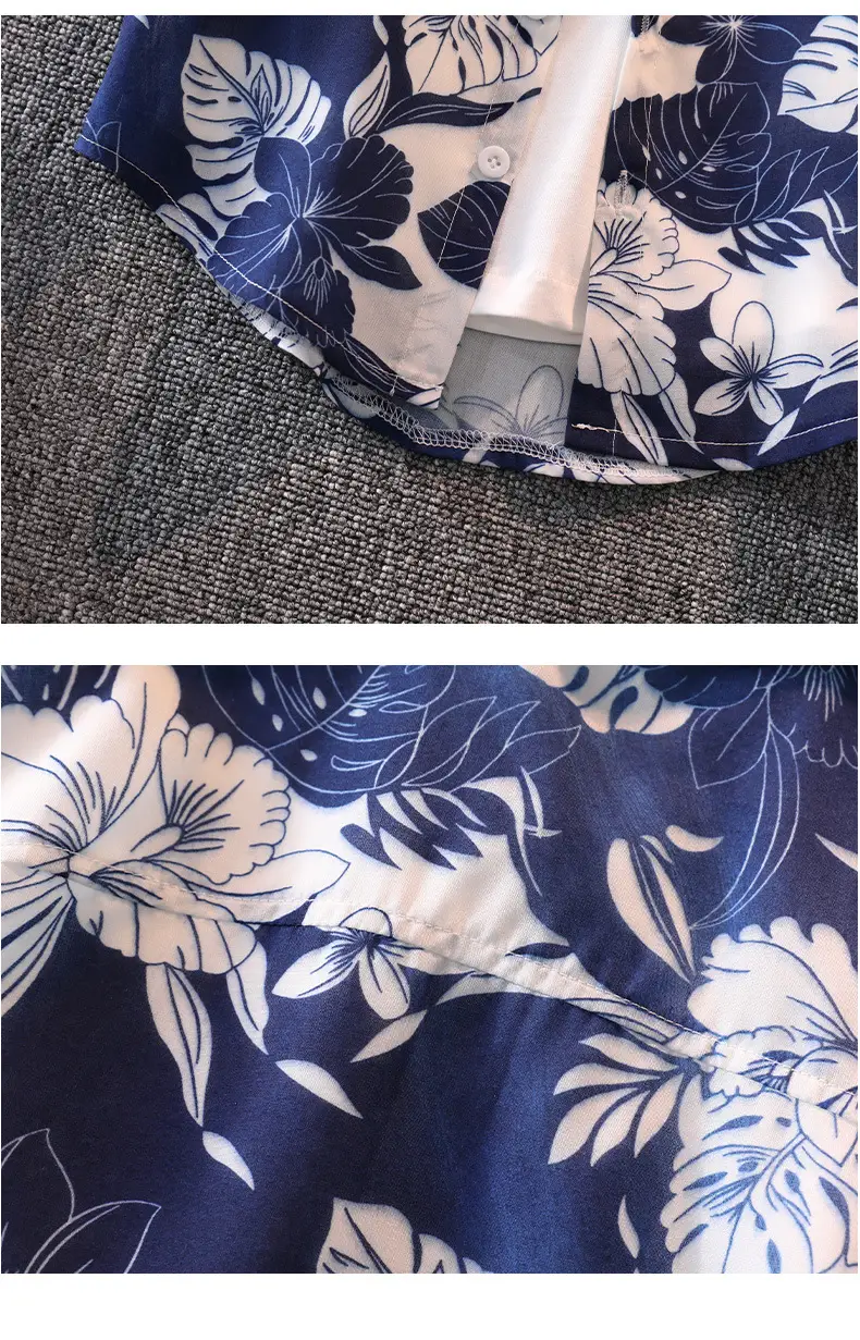 Boys' Blue Floral Shorts Set with Sneakers — feature 15