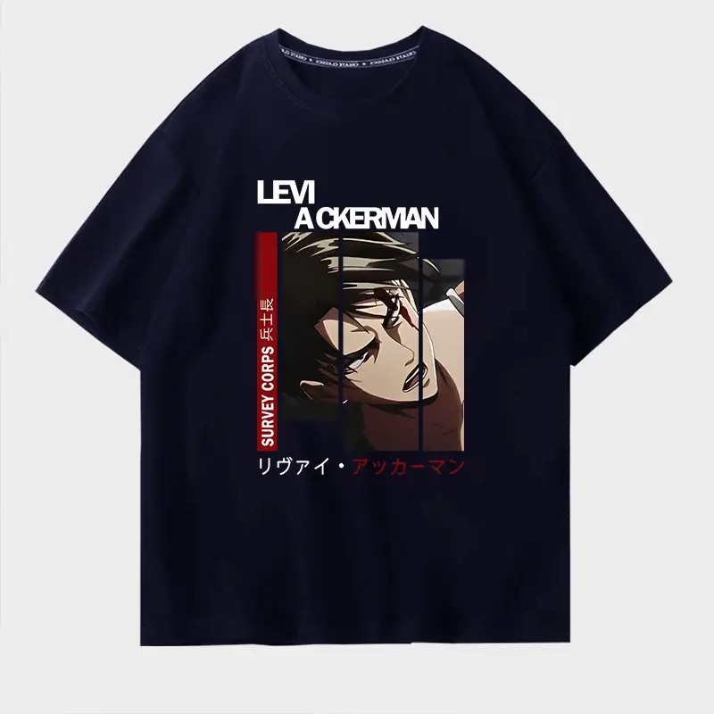 Men Levi Ackerman T-Shirt Lime Green Short Sleeve - Image 11