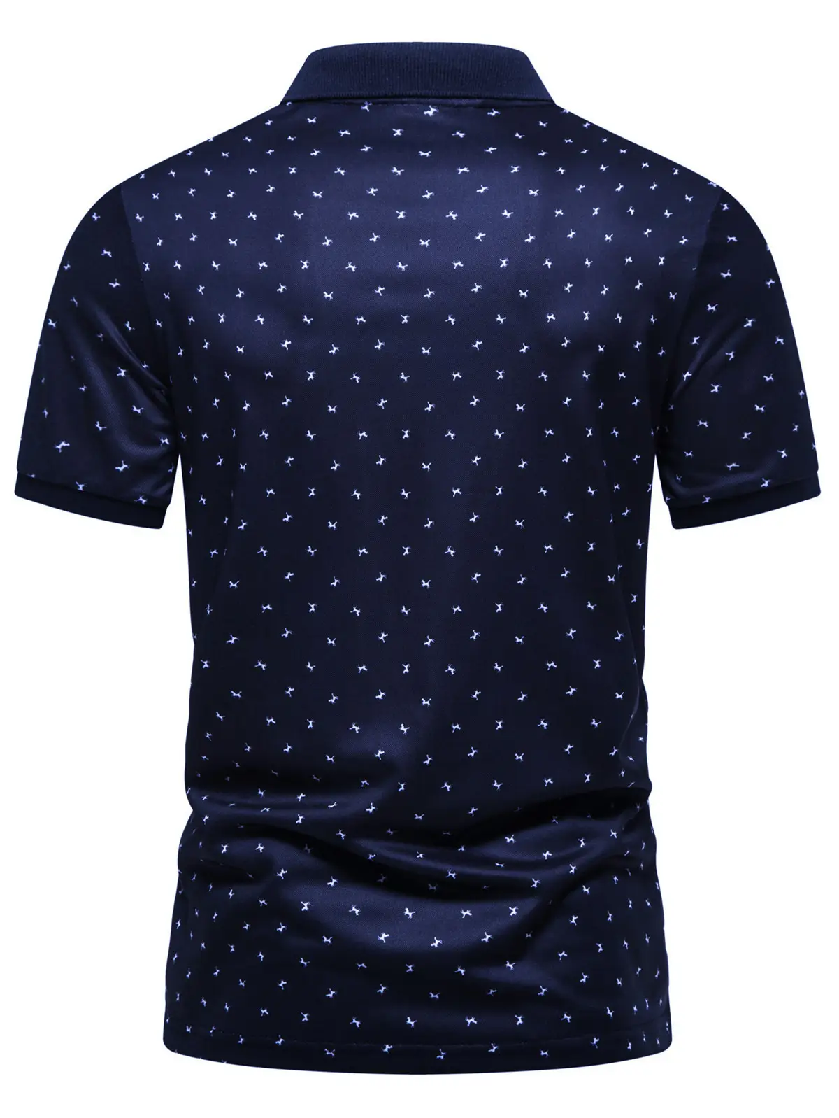 2023 Summer Men's Cotton Polo T-Shirt Beige Patterned — feature 10