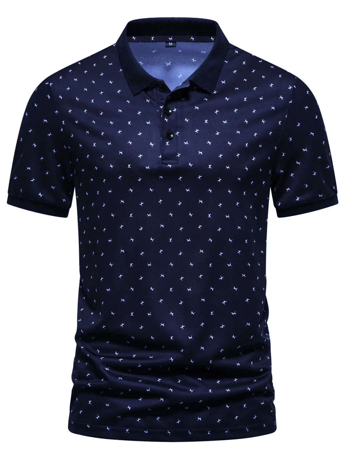 2023 Summer Men's Cotton Polo T-Shirt Beige Patterned — feature 8