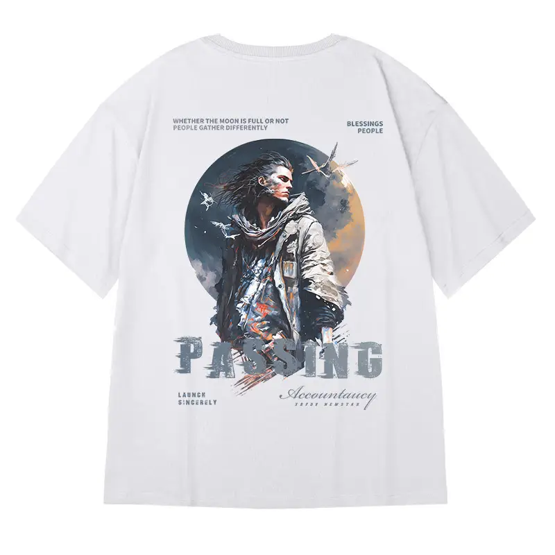 Fat Men Oversize Hip Hop T-Shirt White Large — feature 15
