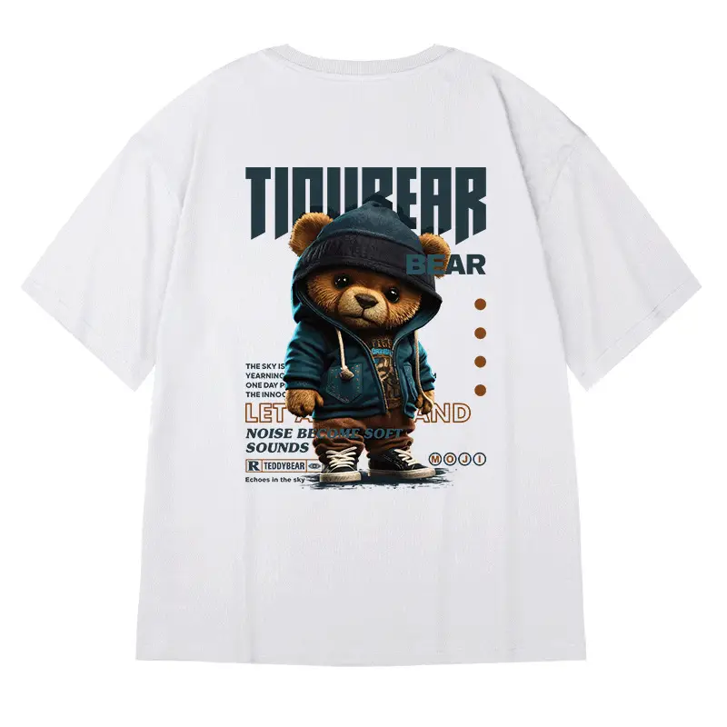 Fat Men Oversize Hip Hop T-Shirt White Large — feature 5