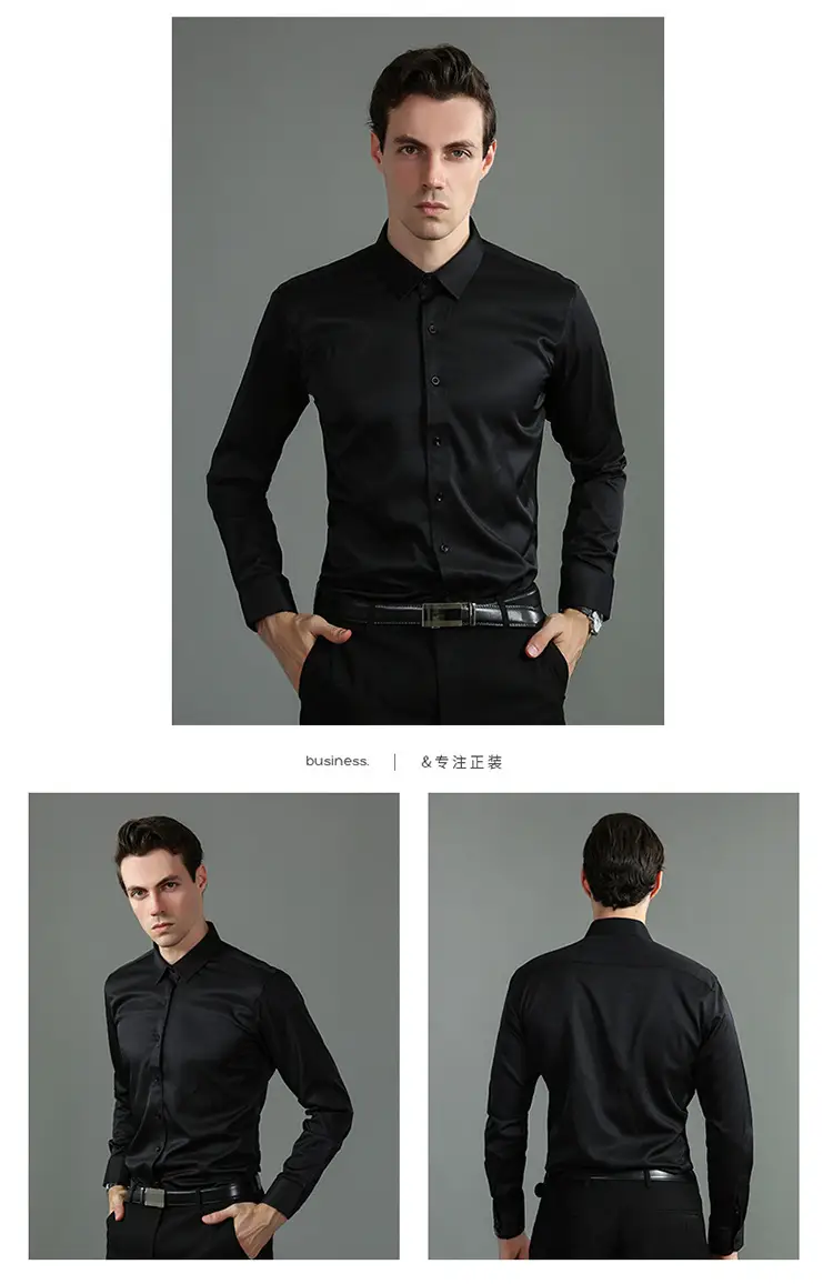 Men's Purple Slim Fit Button-Down Shirt — feature 15