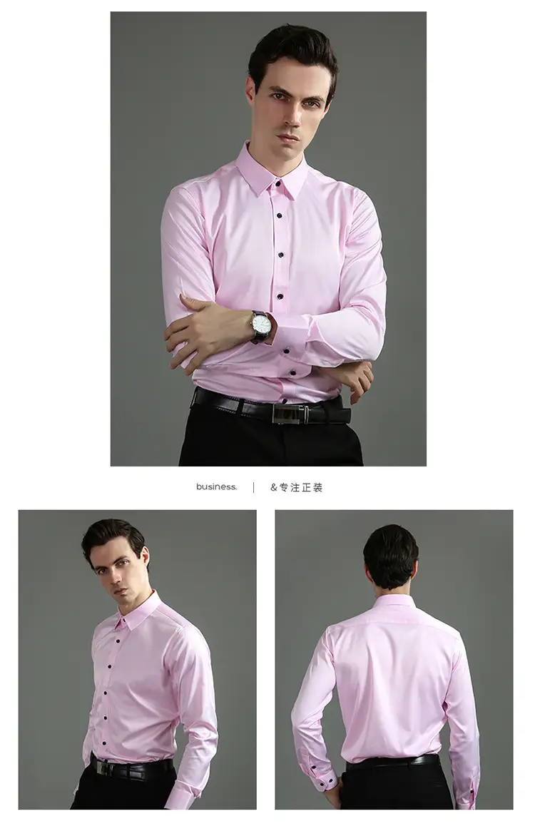 Men's Purple Slim Fit Button-Down Shirt — feature 16