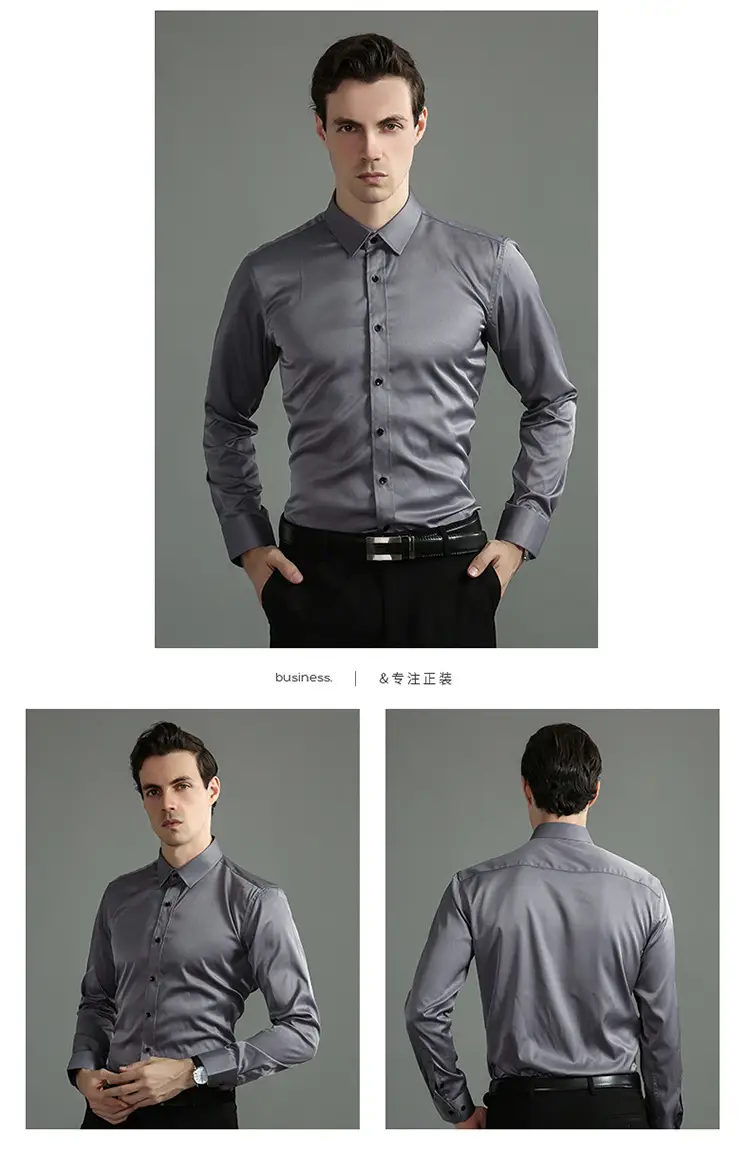 Men's Purple Slim Fit Button-Down Shirt — feature 17
