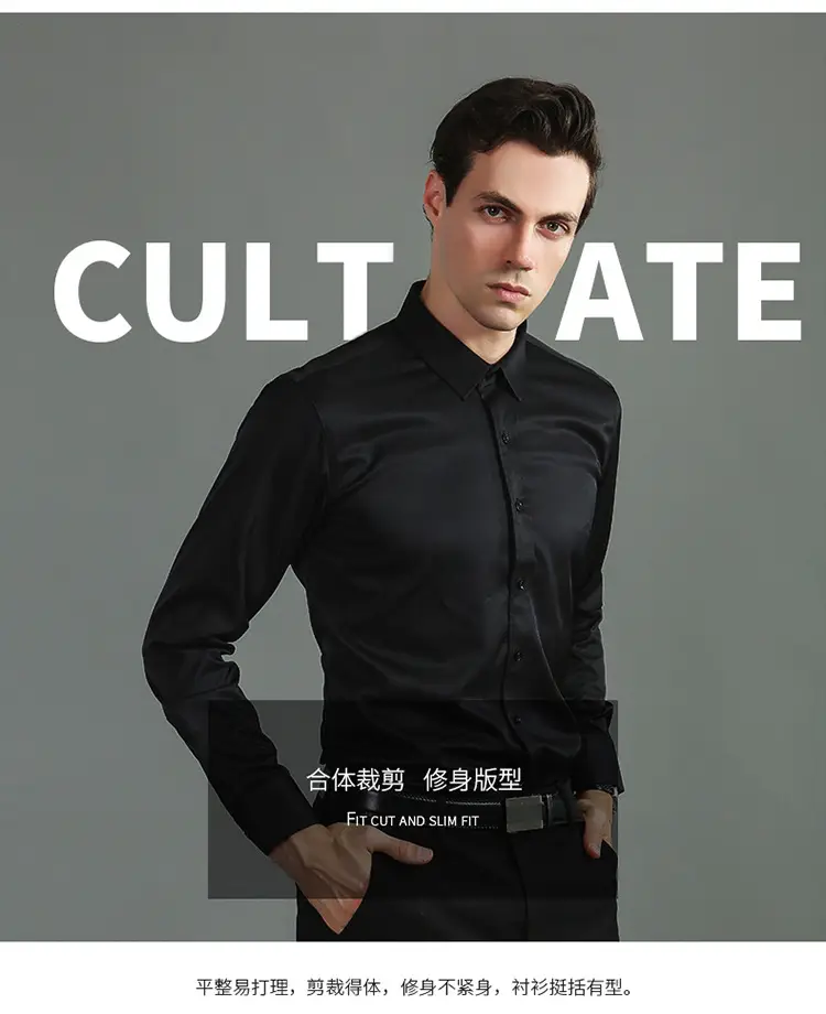 Men's Purple Slim Fit Button-Down Shirt — feature 7