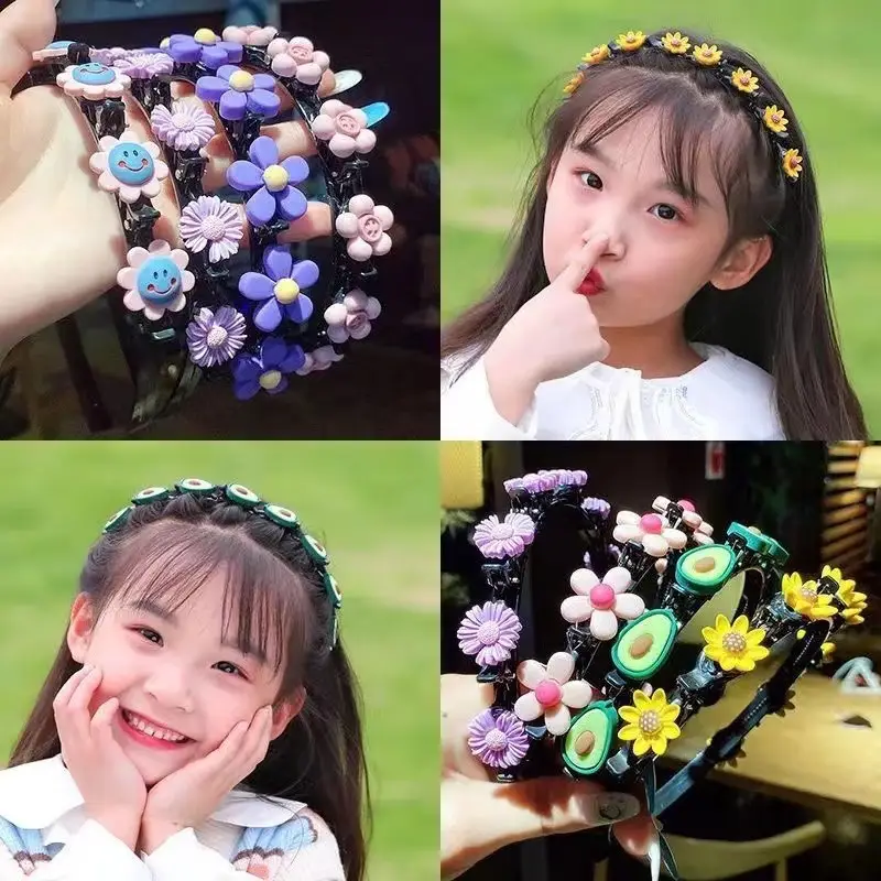 Cute Flower Hair Band for Girls Pink Hair Clip - Image 21