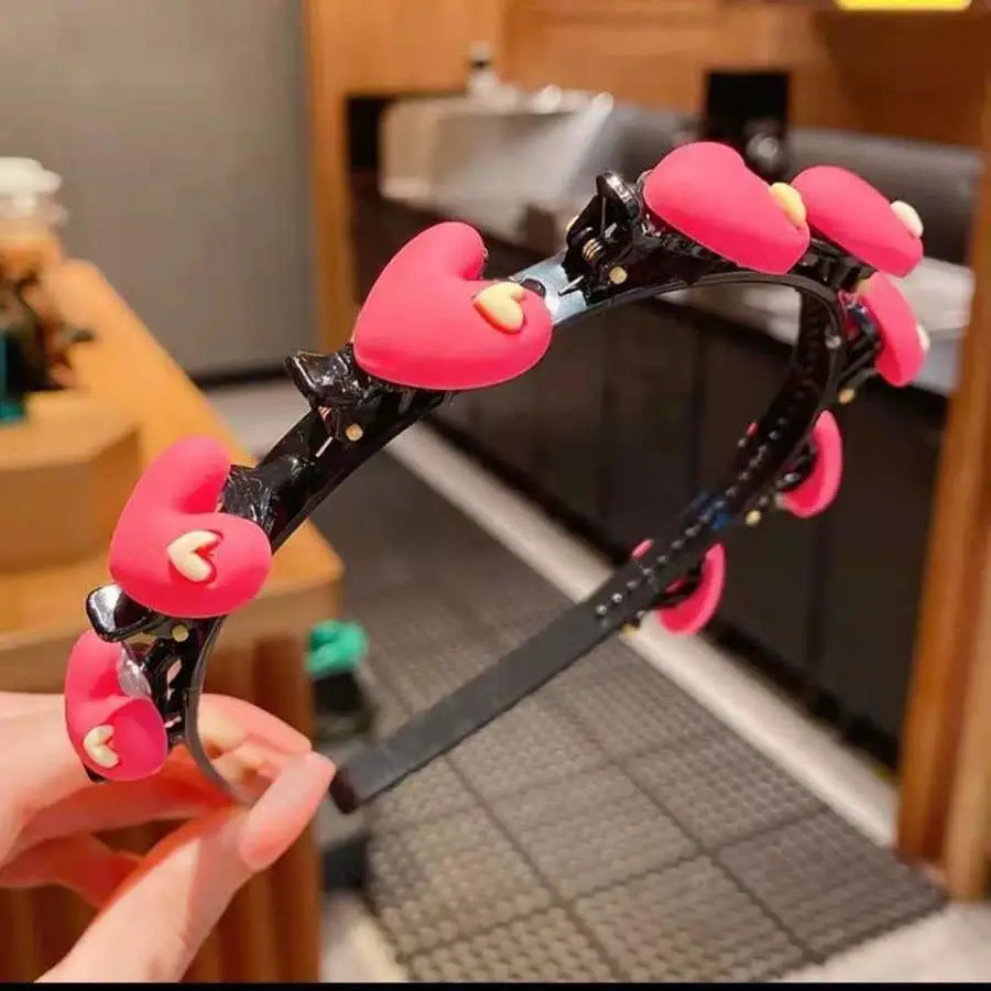 Cute Flower Hair Band for Girls Pink Hair Clip - Image 12