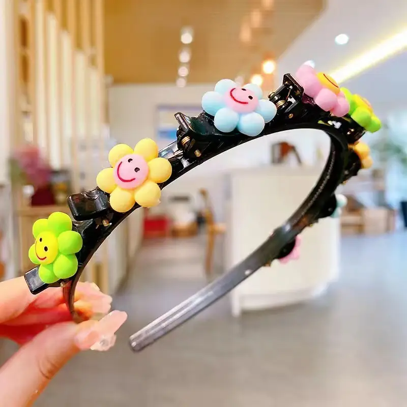 Cute Flower Hair Band for Girls Pink Hair Clip - Image 14