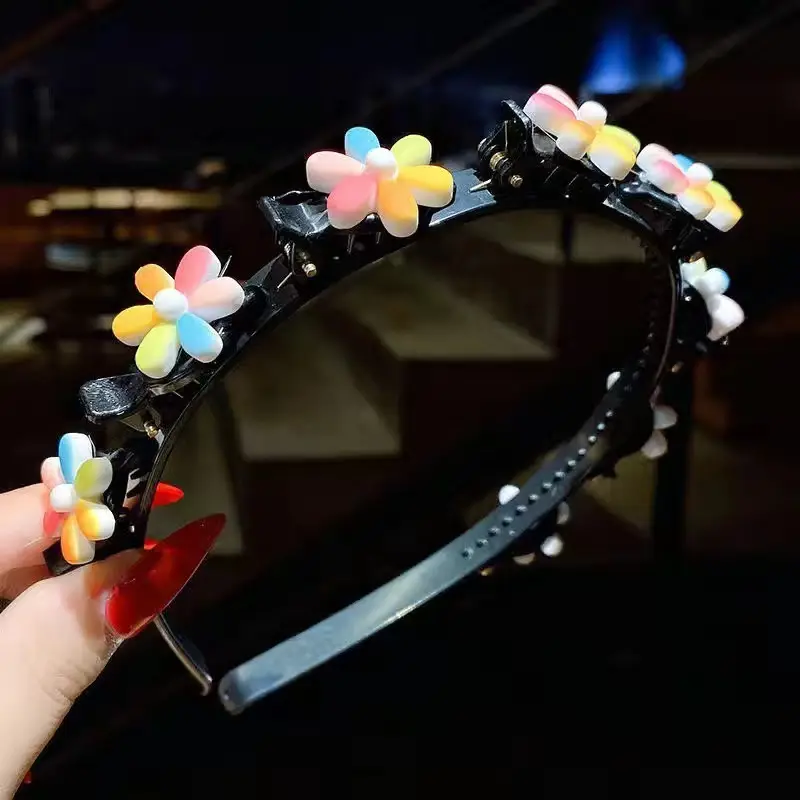 Cute Flower Hair Band for Girls Pink Hair Clip - Image 17