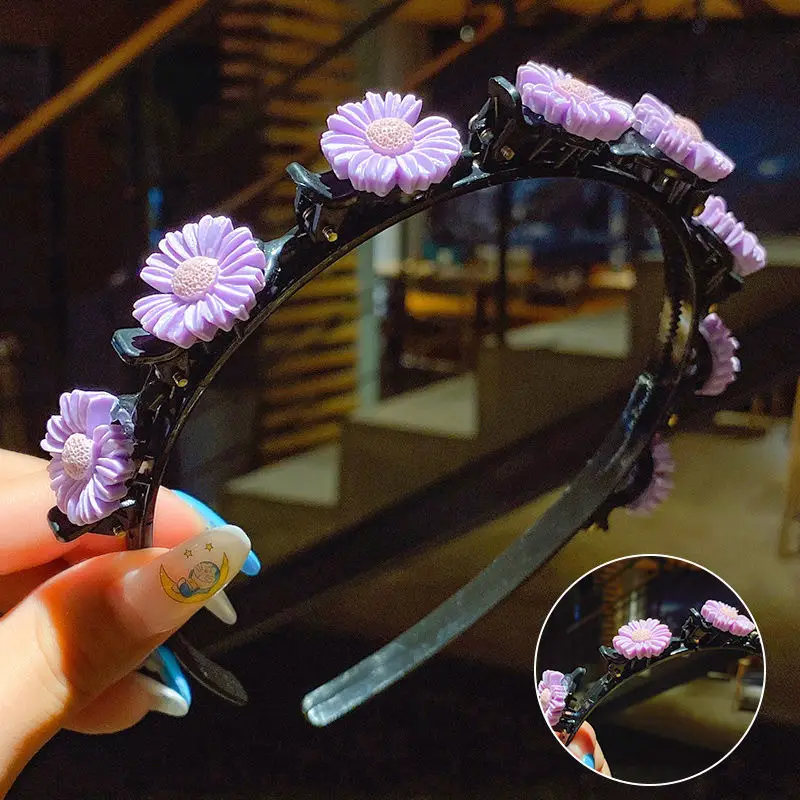 Cute Flower Hair Band for Girls Pink Hair Clip - Image 19