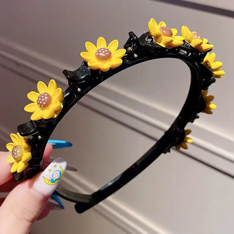 Cute Flower Hair Band for Girls Pink Hair Clip - Image 2