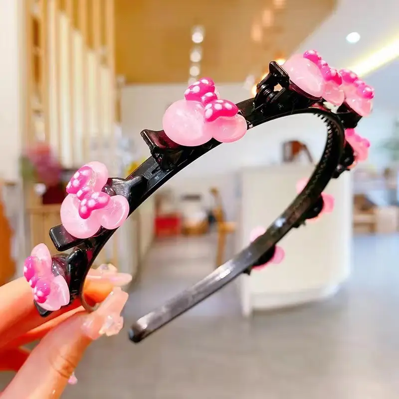 Cute Flower Hair Band for Girls Pink Hair Clip - Image 5