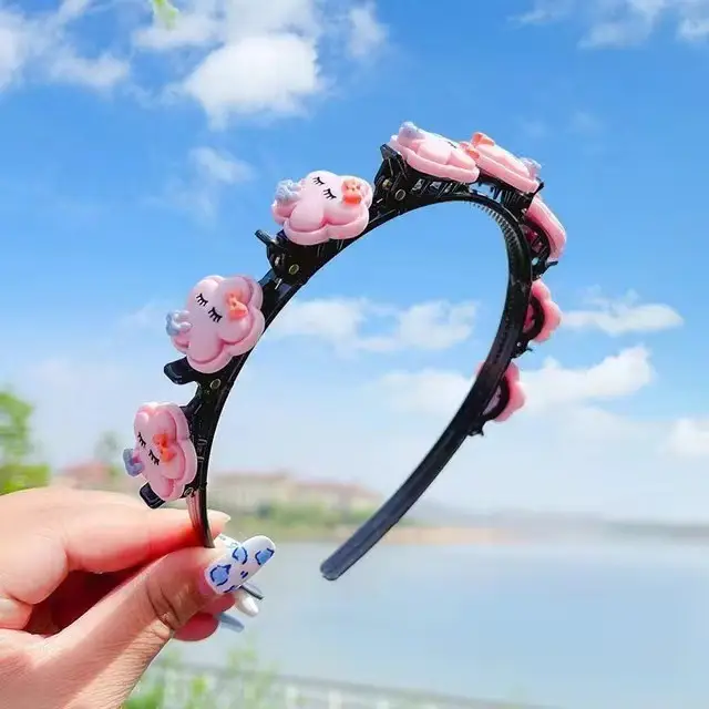 Cute Flower Hair Band for Girls Pink Hair Clip - Image 9