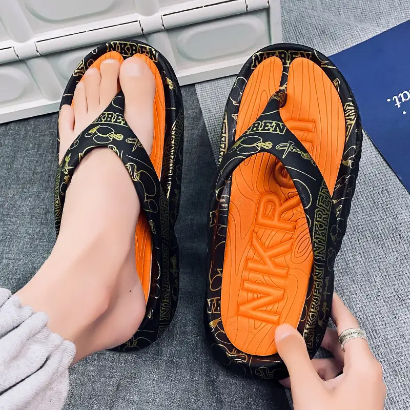 2023 Summer Large Size Flip Flops Men's Outer Wear Non-Slip Fashionable Trendy Shit Flip-Flops Men's Beach Sandals - Image 6