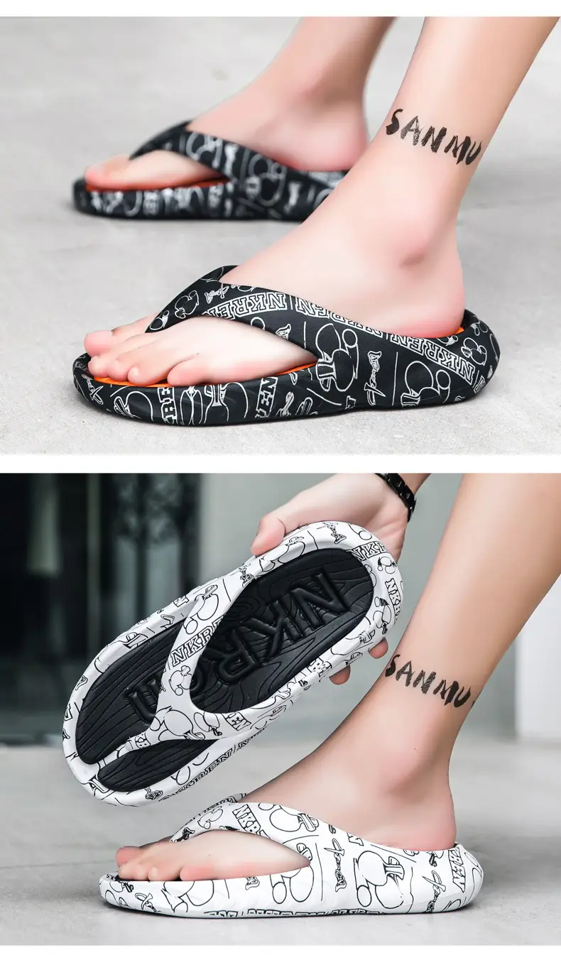 2023 Summer Large Size Flip Flops Men's Outer Wear Non-Slip Fashionable Trendy Shit Flip-Flops Men's Beach Sandals — feature 10