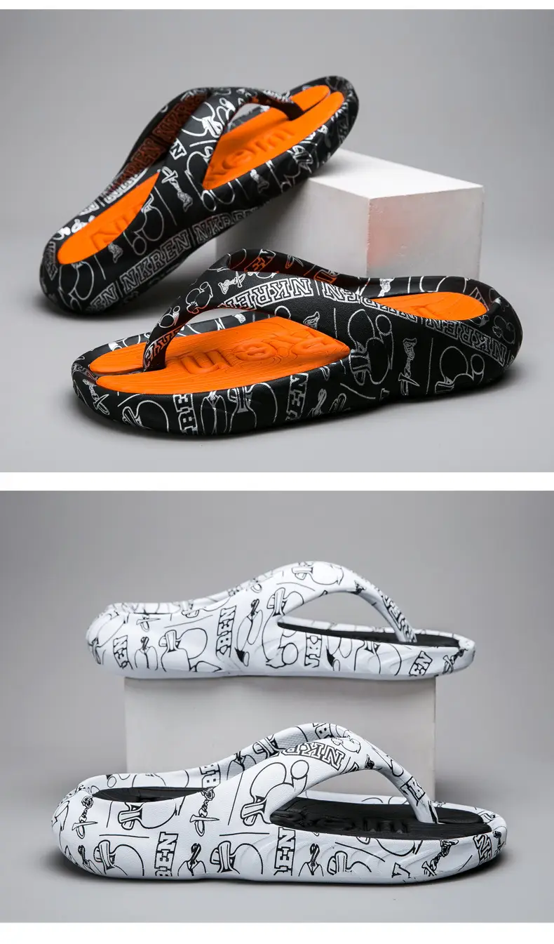 2023 Summer Large Size Flip Flops Men's Outer Wear Non-Slip Fashionable Trendy Shit Flip-Flops Men's Beach Sandals — feature 13