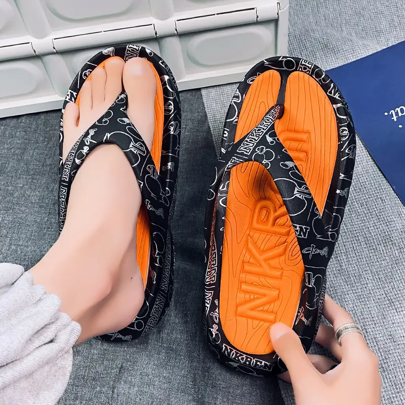 2023 Summer Large Size Flip Flops Men's Outer Wear Non-Slip Fashionable Trendy Shit Flip-Flops Men's Beach Sandals - Image 5