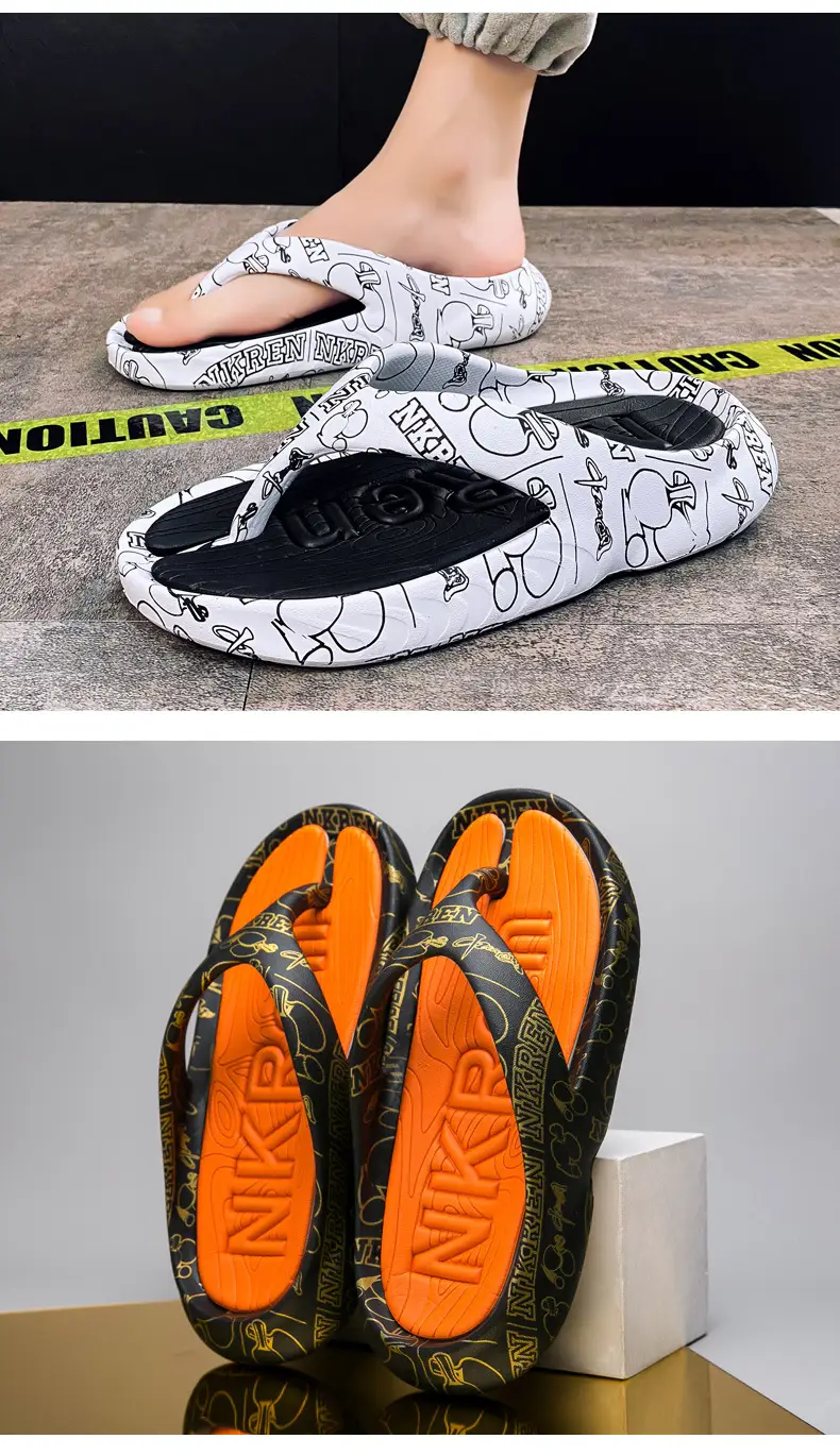 2023 Summer Large Size Flip Flops Men's Outer Wear Non-Slip Fashionable Trendy Shit Flip-Flops Men's Beach Sandals — feature 12