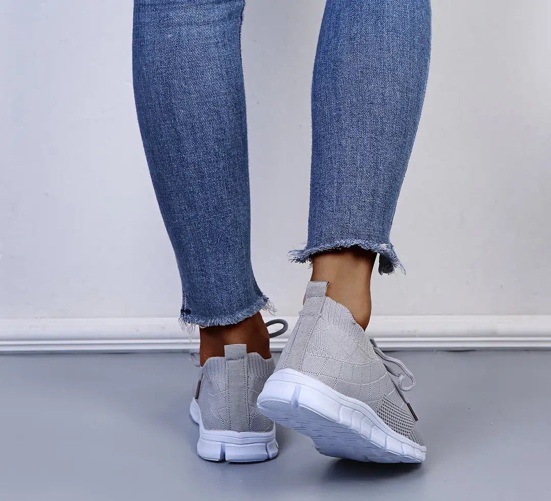 wish European and American foreign trade large size lace-up fly-woven casual shoes single-layer shoes women's cross-border sports thick-soled breathable board shoes for women — feature 19