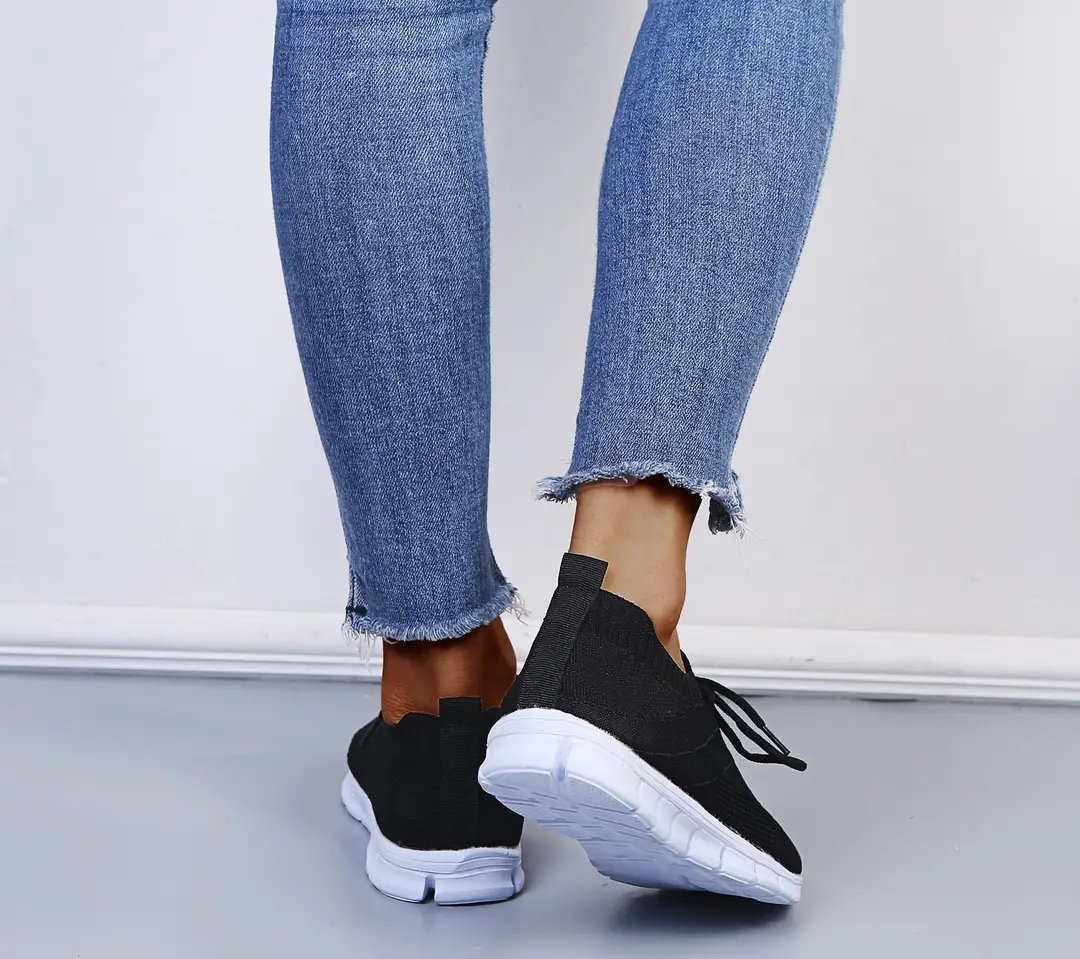 wish European and American foreign trade large size lace-up fly-woven casual shoes single-layer shoes women's cross-border sports thick-soled breathable board shoes for women — feature 23