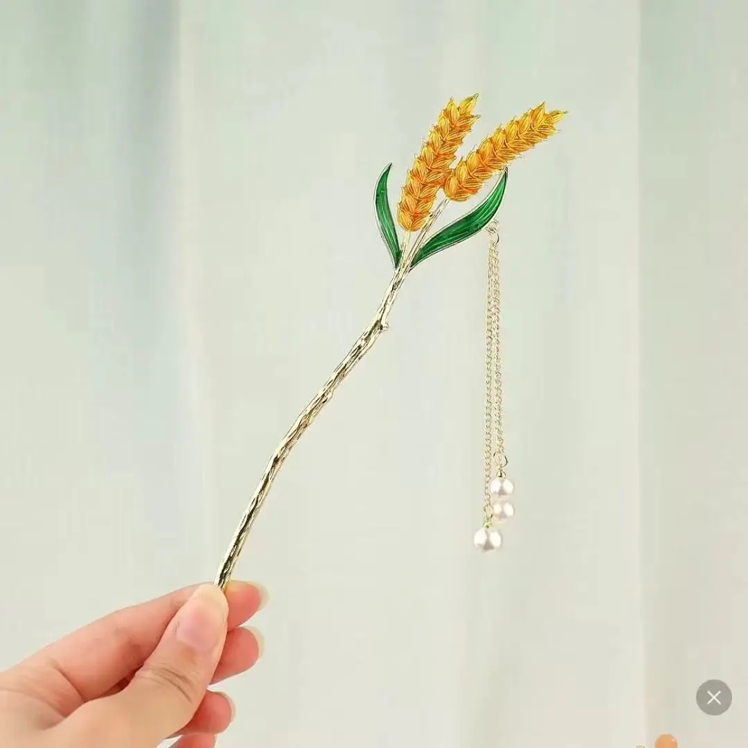 Lotus Drop Glaze Hairpin for Daily Updo
