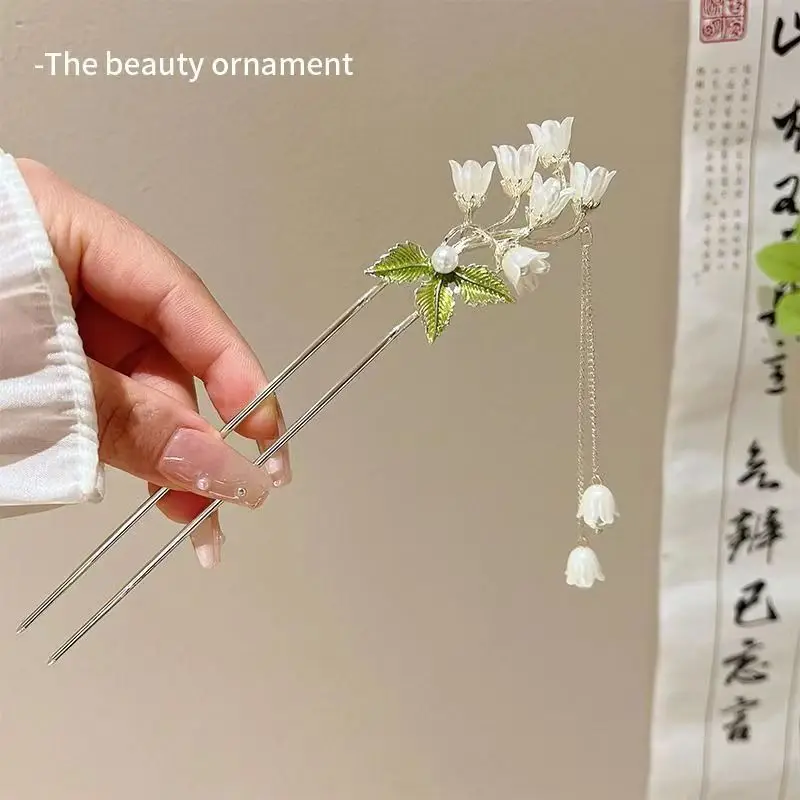 Lotus Drop Glaze Hairpin for Daily Updo