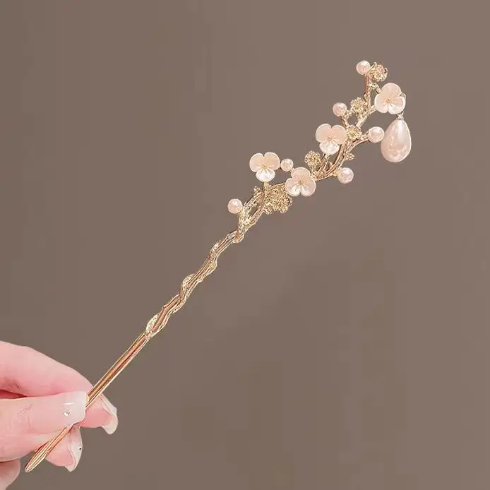 Lotus Drop Glaze Hairpin for Daily Updo