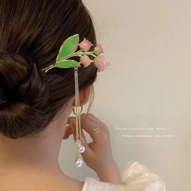 Lotus Drop Glaze Hairpin for Daily Updo